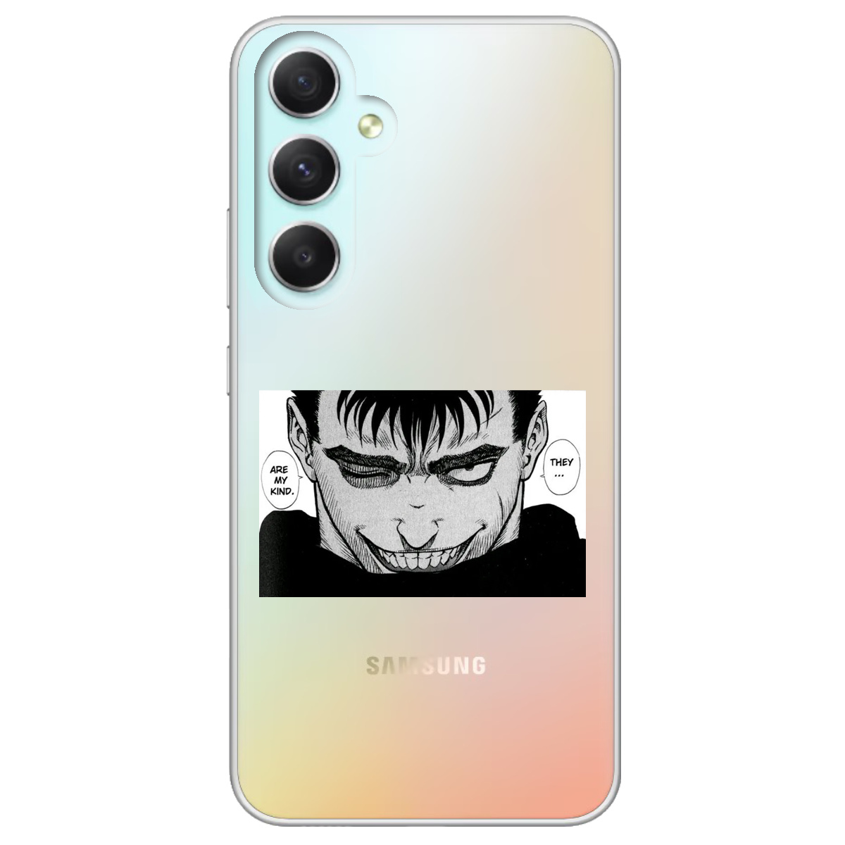 Чехол для Samsung Galaxy A34 прозрачный Гатс Берсерк Berserk - фото 1 Чехол для Samsung Galaxy A34 прозрачный Гатс Берсерк Berserk - фото 1 - Чехлы для телефонов