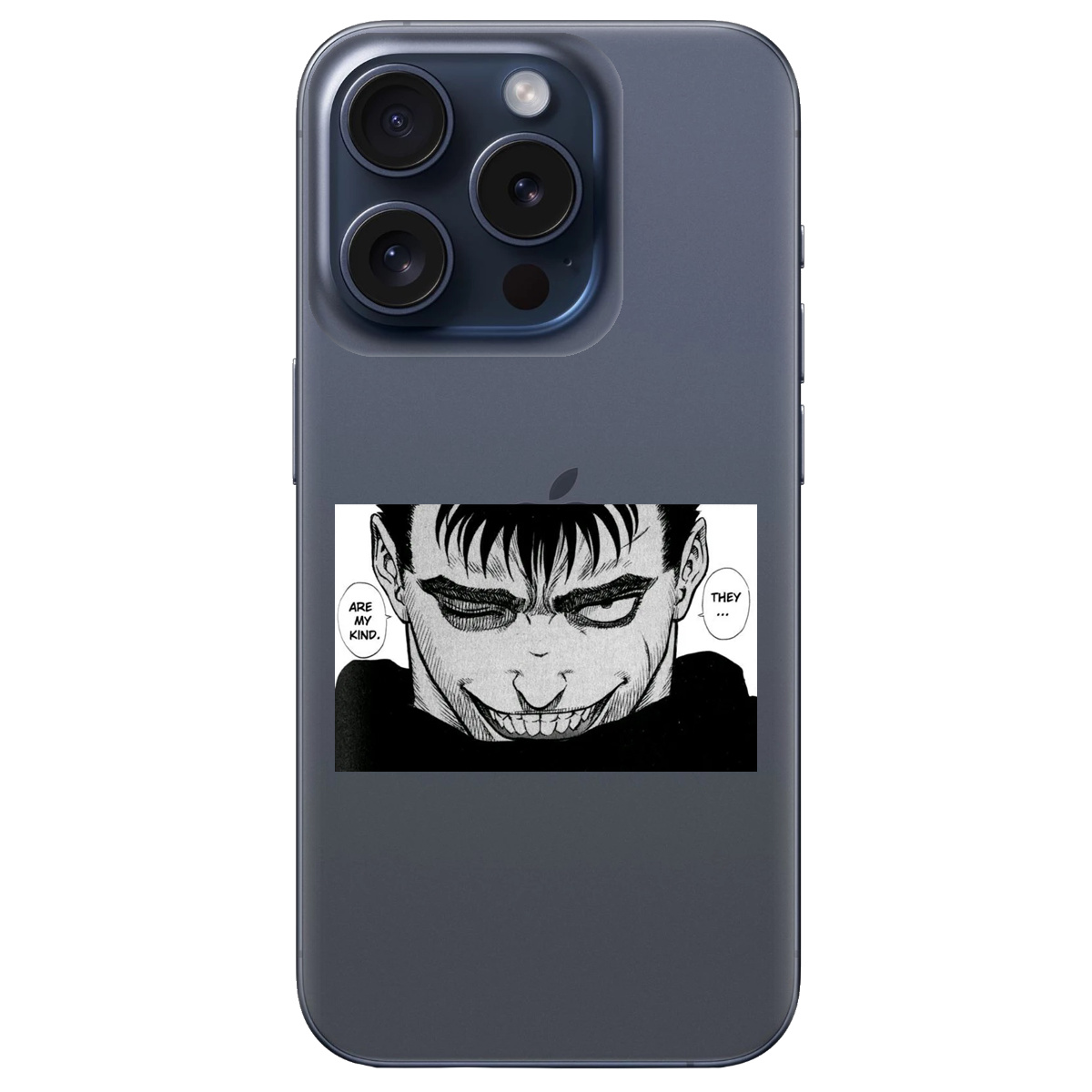 Чехол для Apple iPhone 15 Pro прозрачный Гатс Берсерк Berserk - фото 1 - Чехлы для телефонов