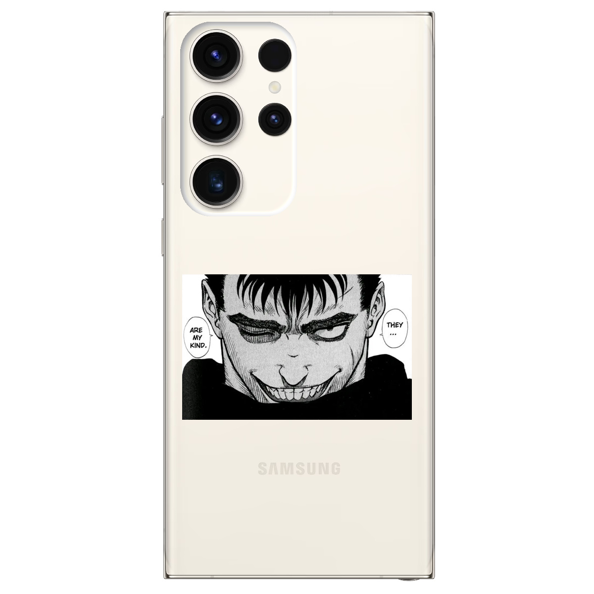 Чехол для Samsung Galaxy S24 Ultra прозрачный Гатс Берсерк Berserk - фото 1 - Чехлы для телефонов