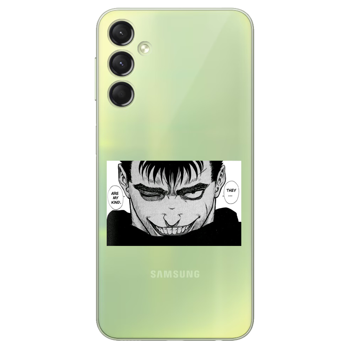 Чехол для Samsung Galaxy A24 4G прозрачный Гатс Берсерк Berserk - фото 1 - Чехлы для телефонов