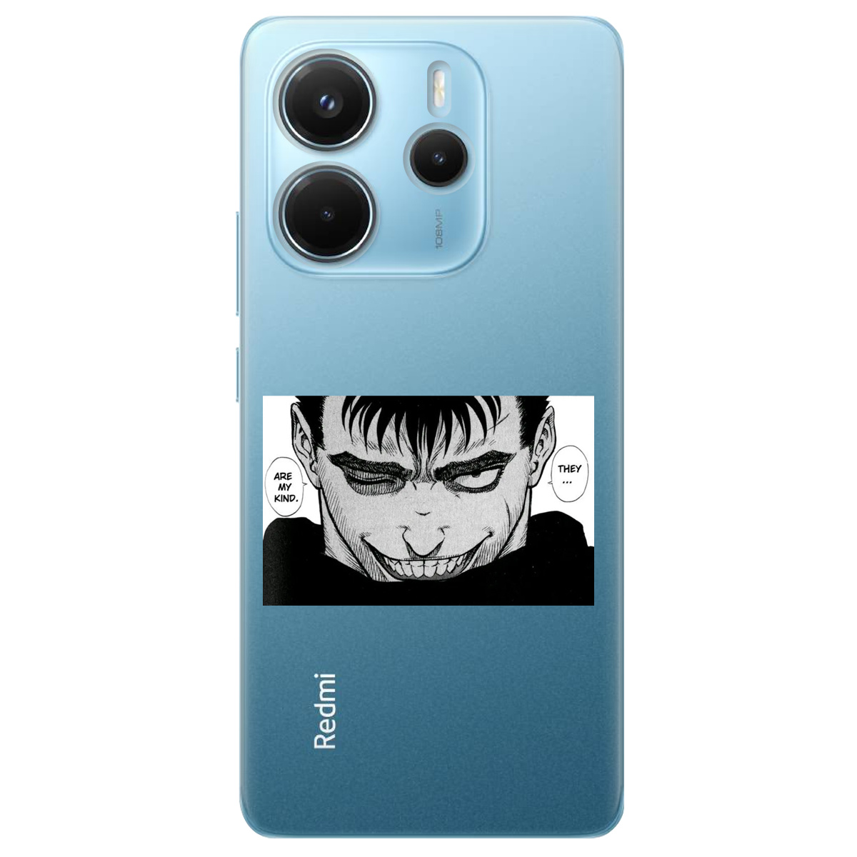 Чехол для Xiaomi Redmi Note 14 4G прозрачный Гатс Берсерк Berserk - фото 1 - Чехлы для телефонов