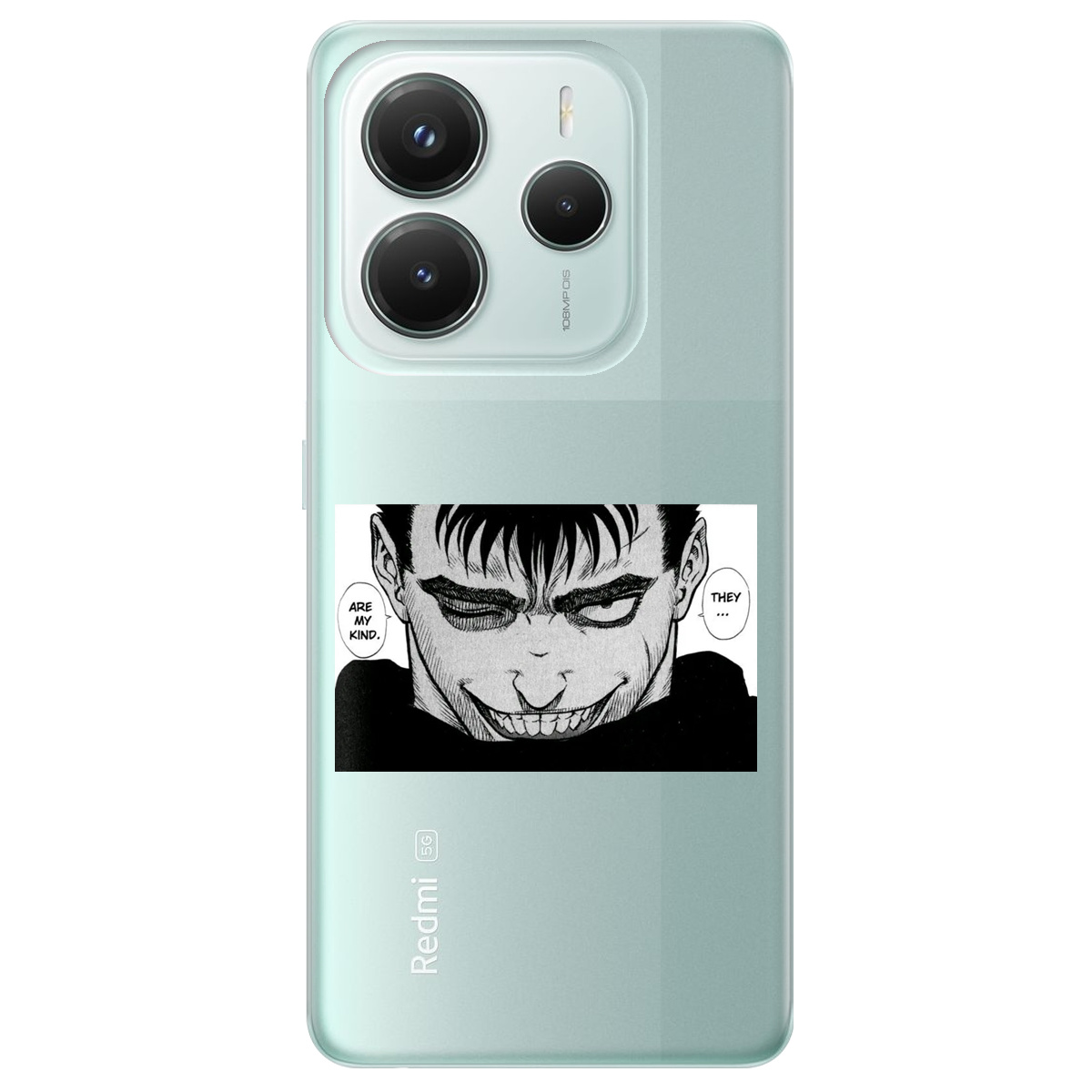 Чохол для Xiaomi Redmi Note 14 5G прозорий Ґатс Берсерк Berserk - фото 1 - Чохли для телефонів