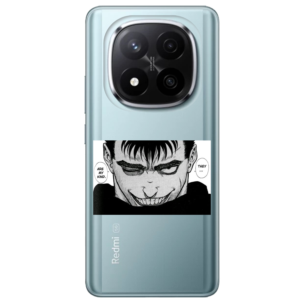 Чохол для Xiaomi Redmi Note 14 Pro + 5G прозорий Ґатс Берсерк Berserk - фото 1 - Чохли для телефонів