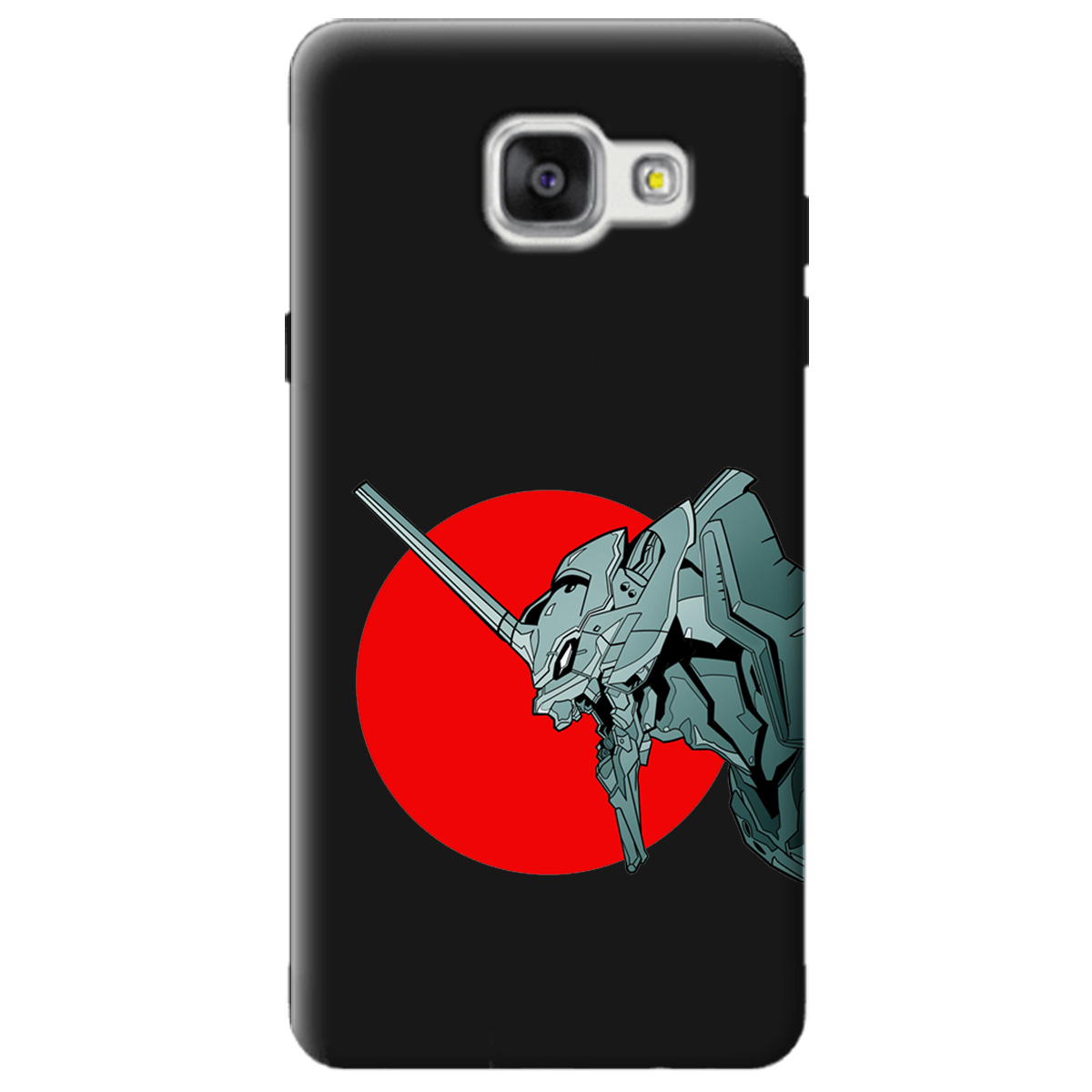 Чехол для Samsung Galaxy A5 2016 черный матовый soft touch Ева-02 – Evangelion - фото 1 - Чехлы для телефонов
