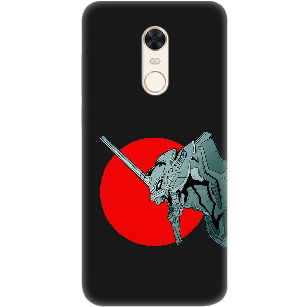 Чохол для Xiaomi Redmi 5 Plus чорний матовий soft touch Єва-02 – Evangelion - фото 1 Чохол для Xiaomi Redmi 5 Plus чорний матовий soft touch Єва-02 – Evangelion - фото 1 - Чохли для телефонів