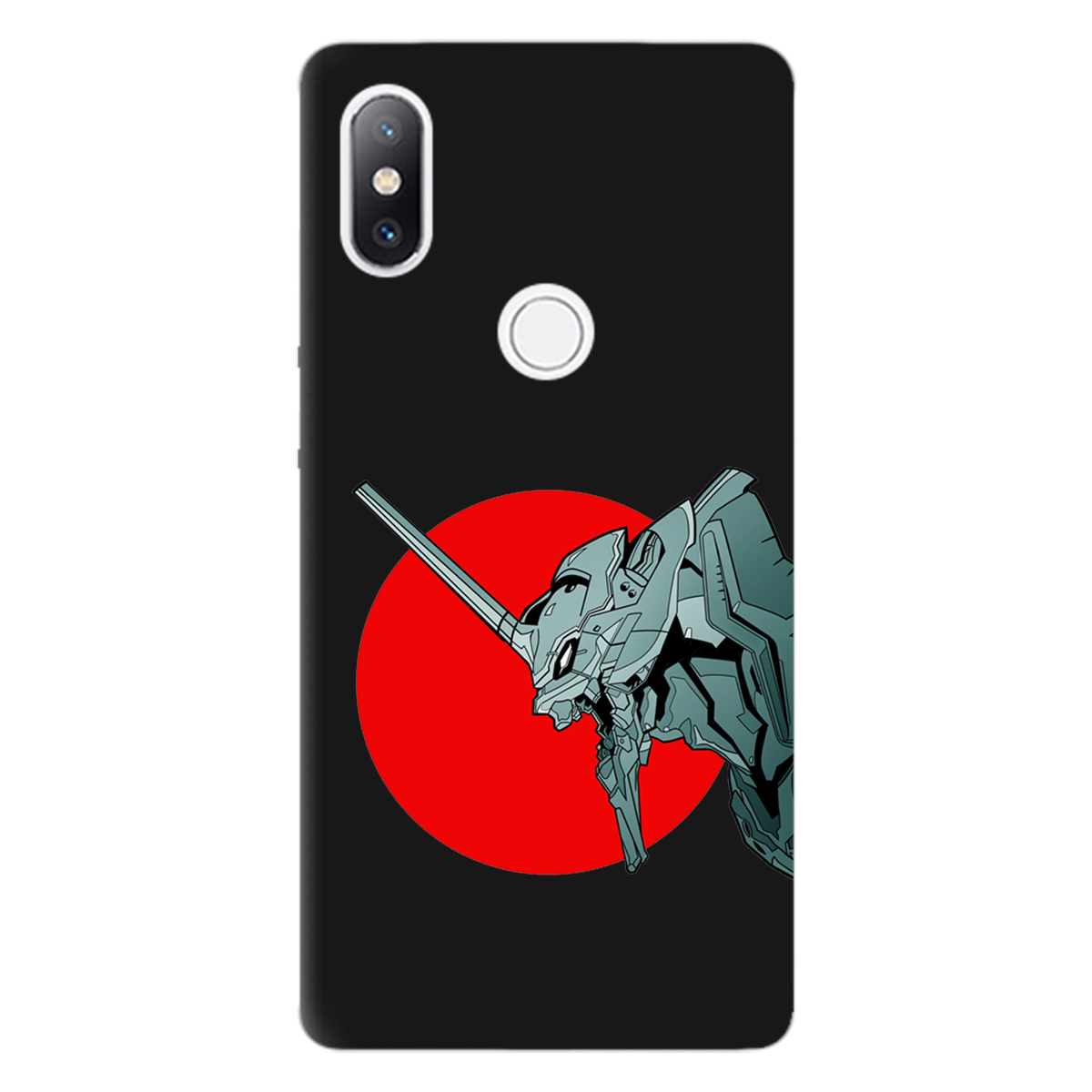 Чохол для Xiaomi Mi Mix 2S чорний матовий soft touch Єва-02 – Evangelion - фото 1 - Чохли для телефонів