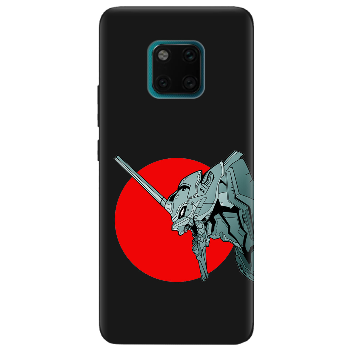 Чехол для Huawei Mate 20 Pro черный матовый soft touch Ева-02 – Evangelion - фото 1 - Чехлы для телефонов