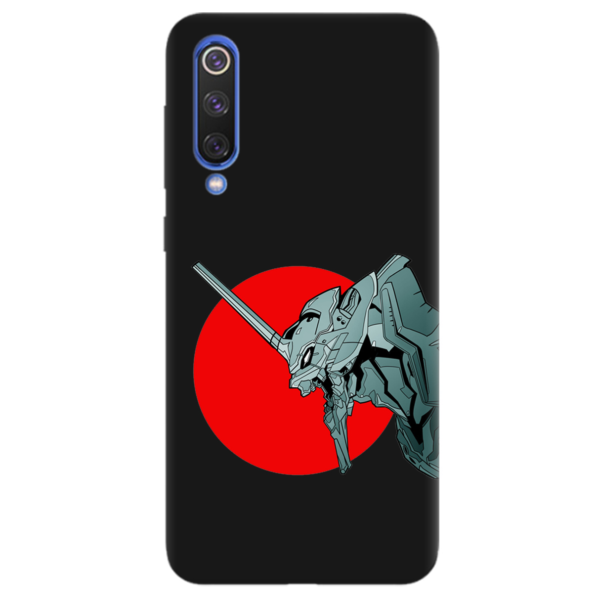 Чохол для Xiaomi Mi 9 чорний матовий soft touch Єва-02 – Evangelion - фото 1 Чохол для Xiaomi Mi 9 чорний матовий soft touch Єва-02 – Evangelion - фото 1 - Чохли для телефонів