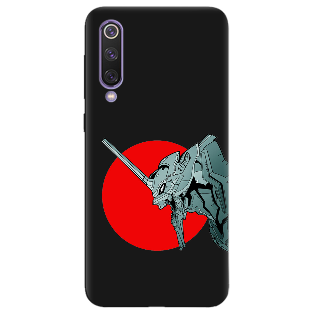 Чехол для Xiaomi Mi 9 SE черный матовый soft touch Ева-02 – Evangelion - фото 1 - Чехлы для телефонов