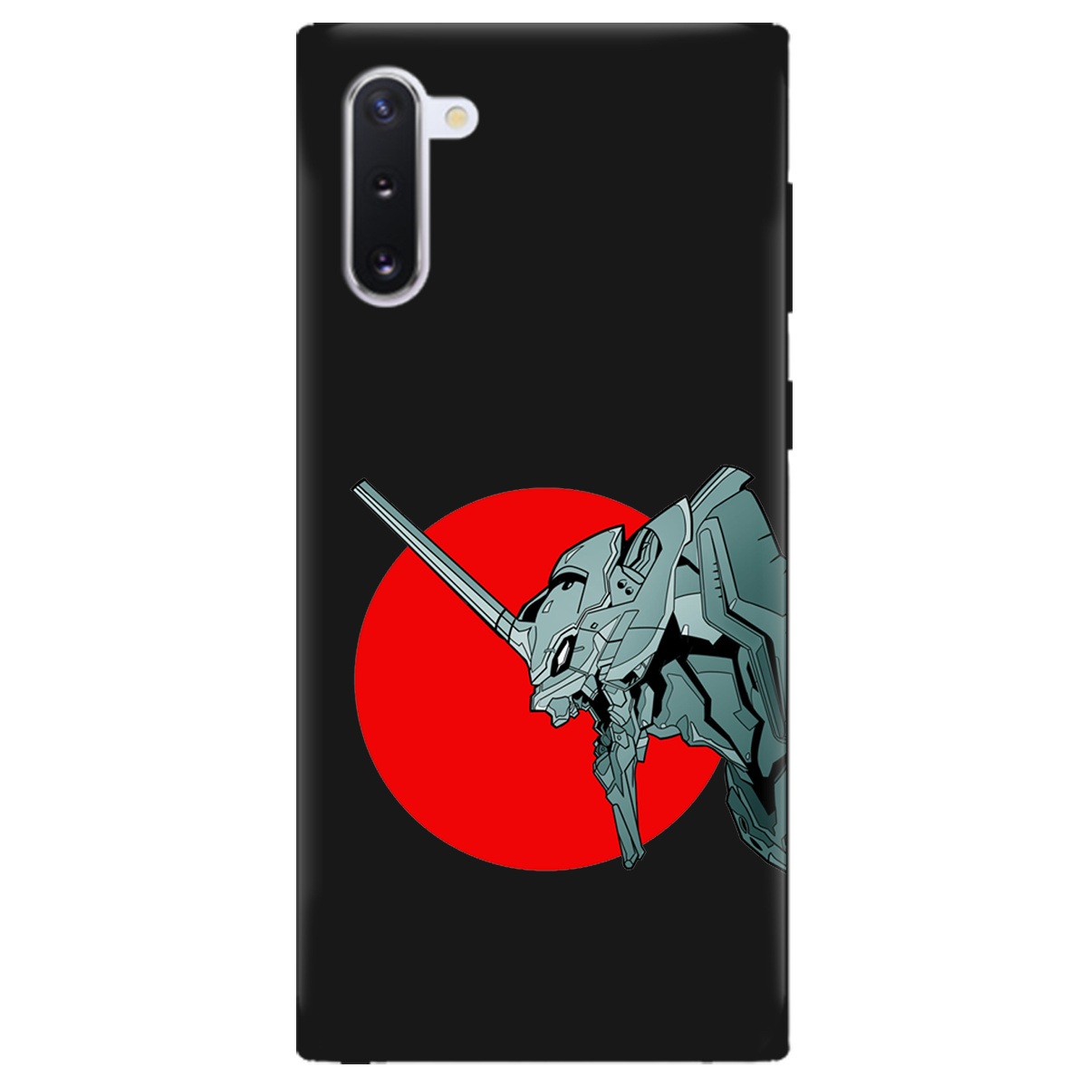 Чохол для Samsung Galaxy Note 10 чорний матовий soft touch Єва-02 – Evangelion - фото 1 - Чохли для телефонів