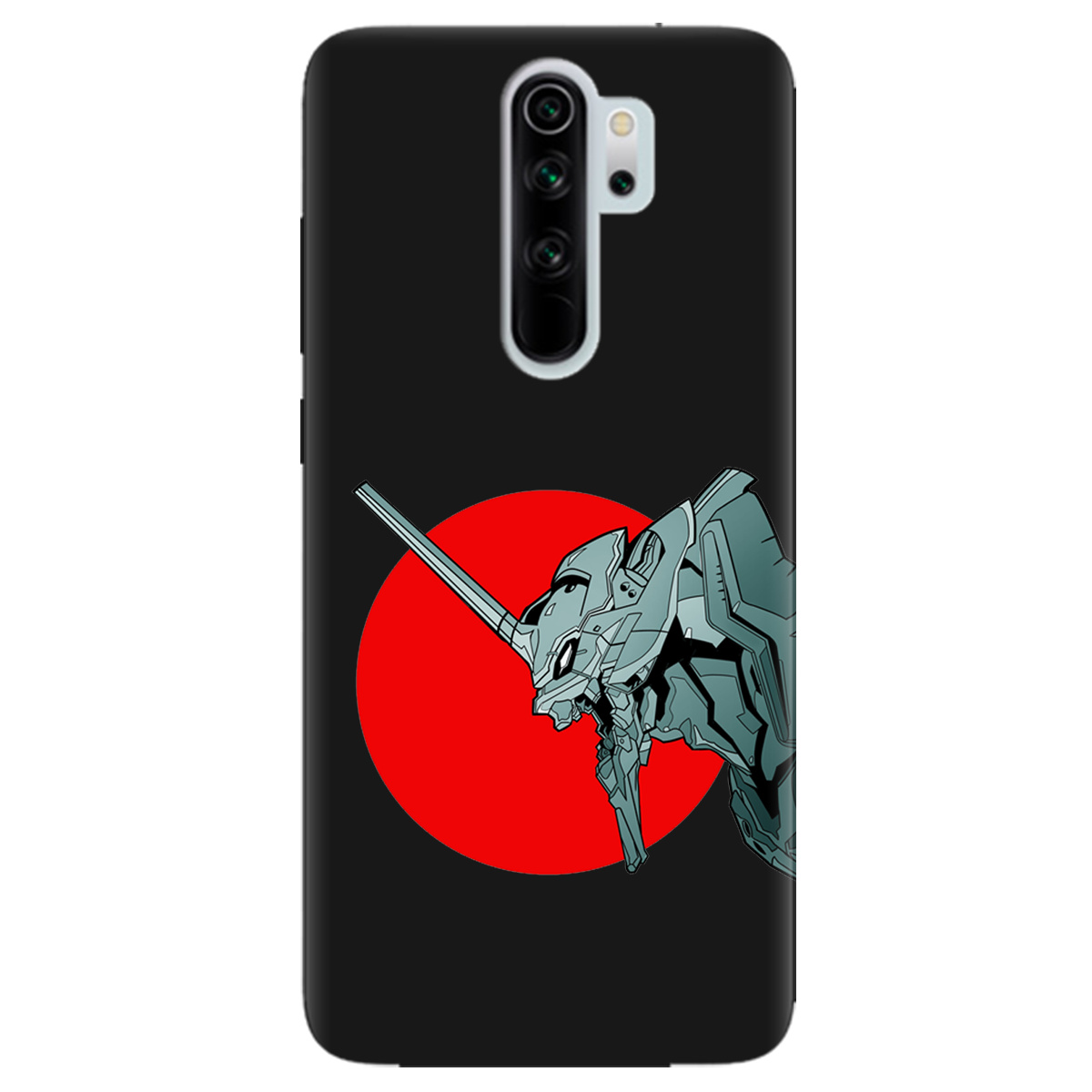 Чехол для Xiaomi Redmi Note 8 Pro черный матовый soft touch Ева-02 – Evangelion - фото 1 - Чехлы для телефонов