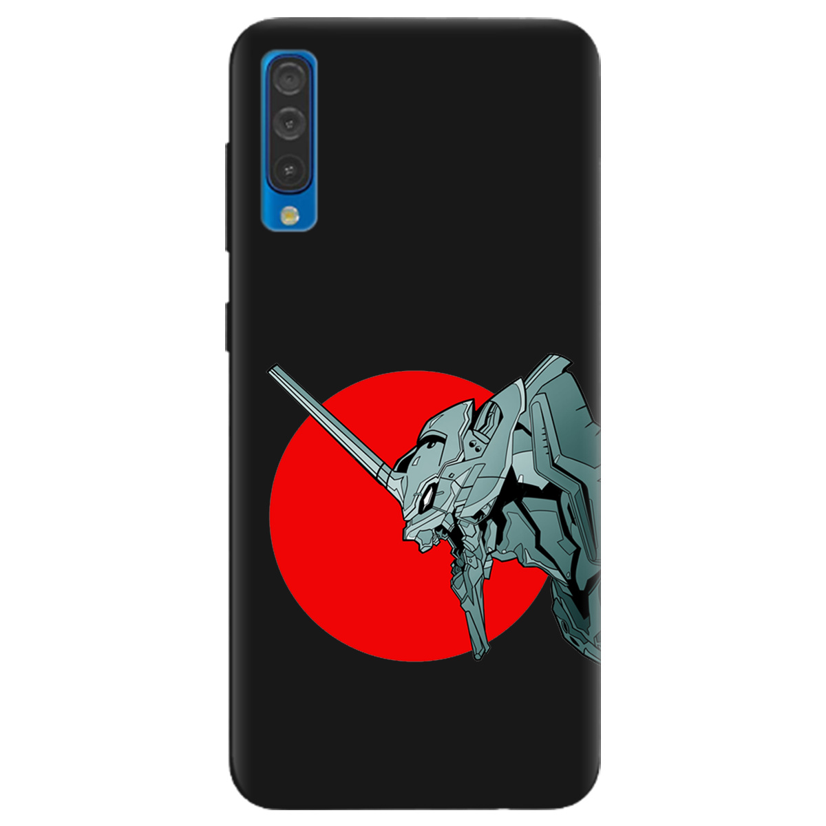 Чехол для Samsung Galaxy A30s черный матовый soft touch Ева-02 – Evangelion - фото 1 Чехол для Samsung Galaxy A30s черный матовый soft touch Ева-02 – Evangelion - фото 1 - Чехлы для телефонов