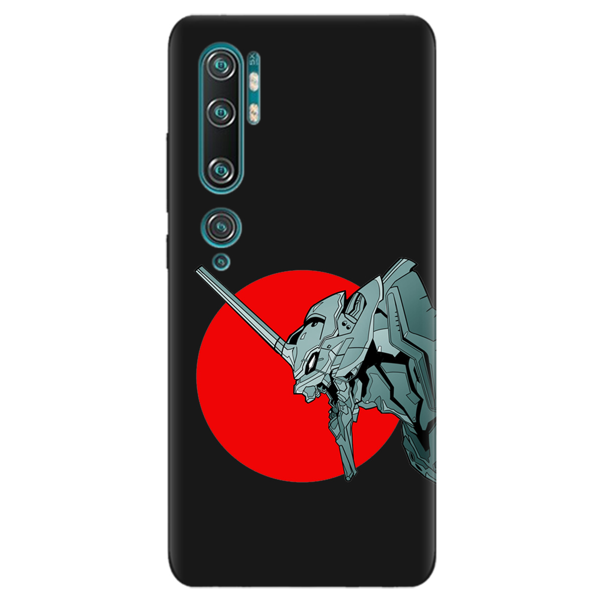 Чехол для Xiaomi Mi Note 10 черный матовый soft touch Ева-02 – Evangelion - фото 1 Чехол для Xiaomi Mi Note 10 черный матовый soft touch Ева-02 – Evangelion - фото 1 - Чехлы для телефонов