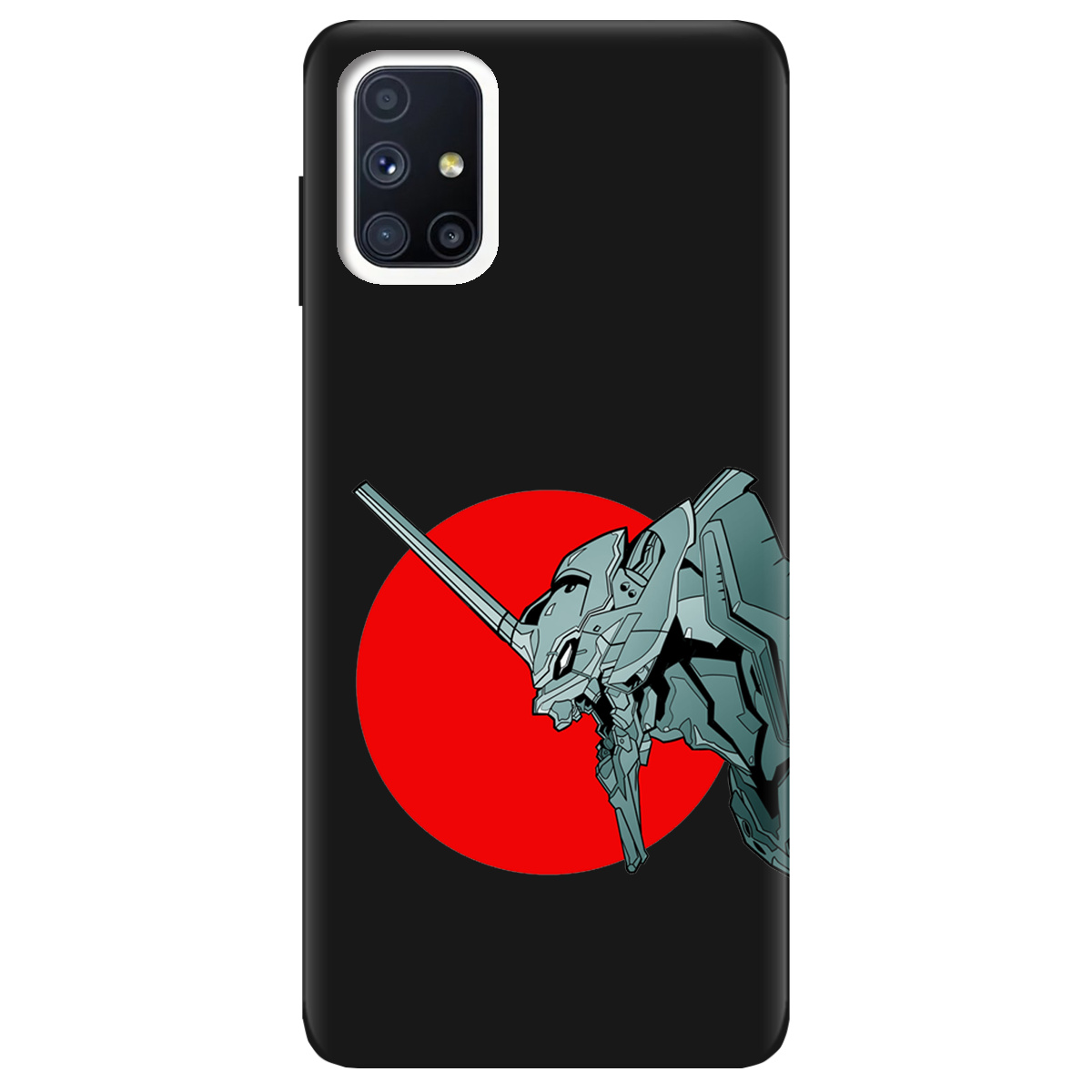 Чехол для Samsung Galaxy M51 черный матовый soft touch Ева-02 – Evangelion - фото 1 - Чехлы для телефонов