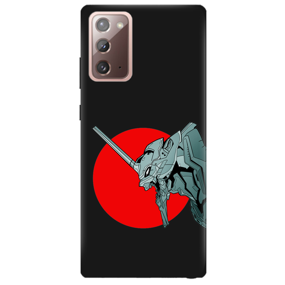 Чехол для Samsung Galaxy Note 20 черный матовый soft touch Ева-02 – Evangelion - фото 1 - Чехлы для телефонов