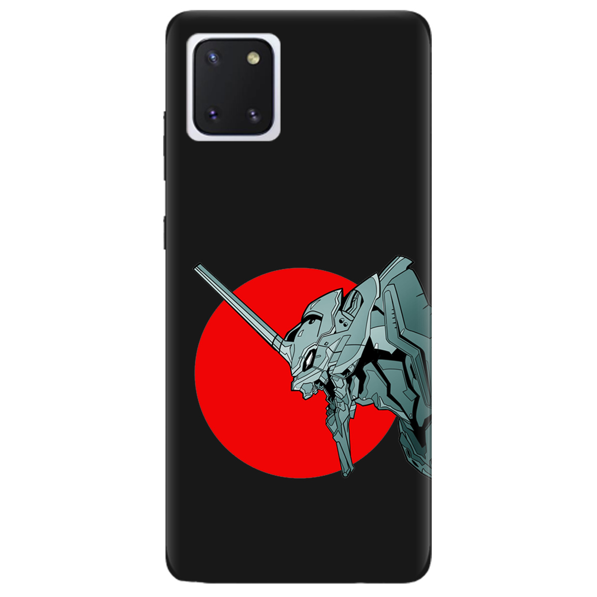 Чохол для Samsung Galaxy Note 10 Lite чорний матовий soft touch Єва-02 – Evangelion - фото 1 - Чохли для телефонів