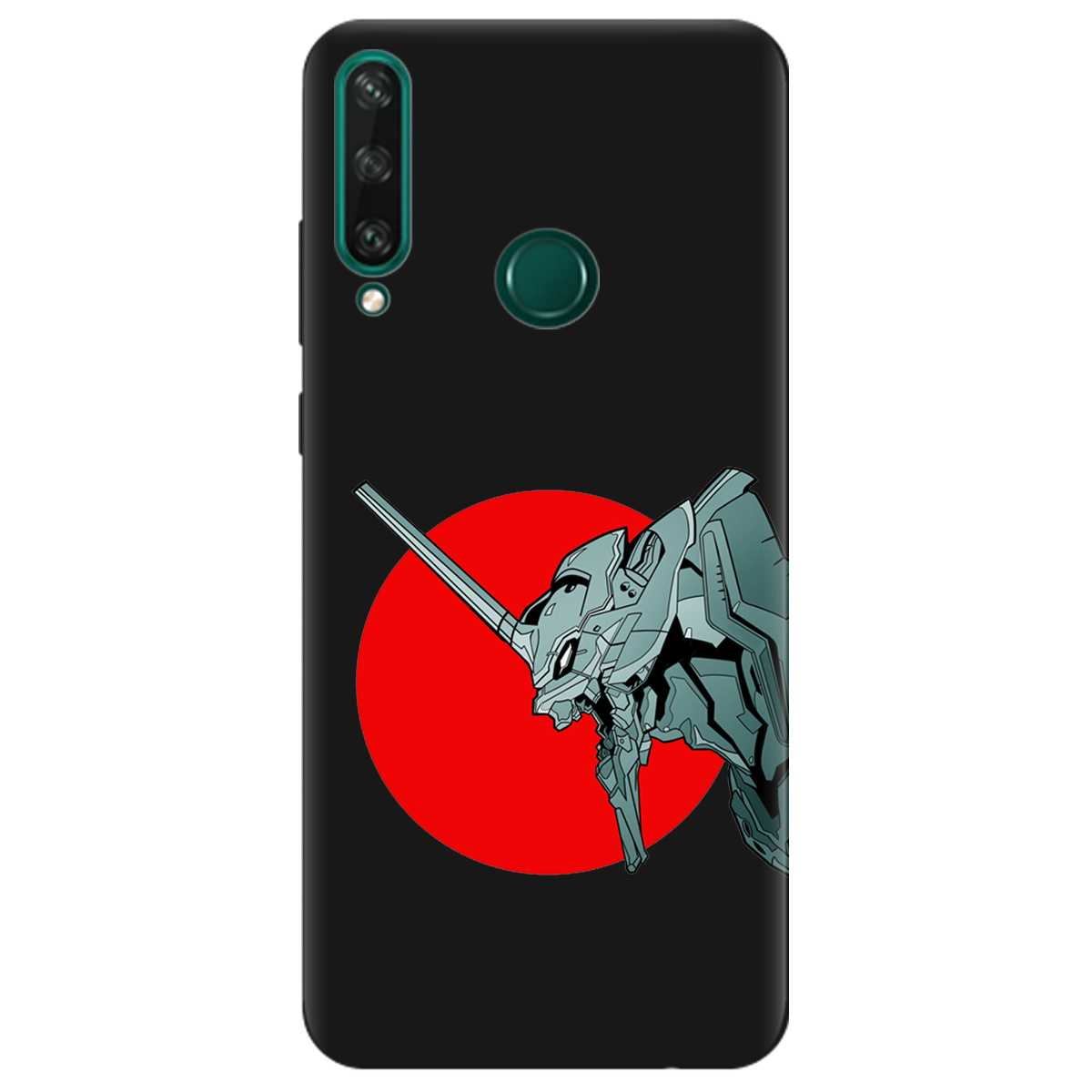 Чохол для Huawei Y6p чорний матовий soft touch Єва-02 – Evangelion - фото 1 Чохол для Huawei Y6p чорний матовий soft touch Єва-02 – Evangelion - фото 1 - Чохли для телефонів