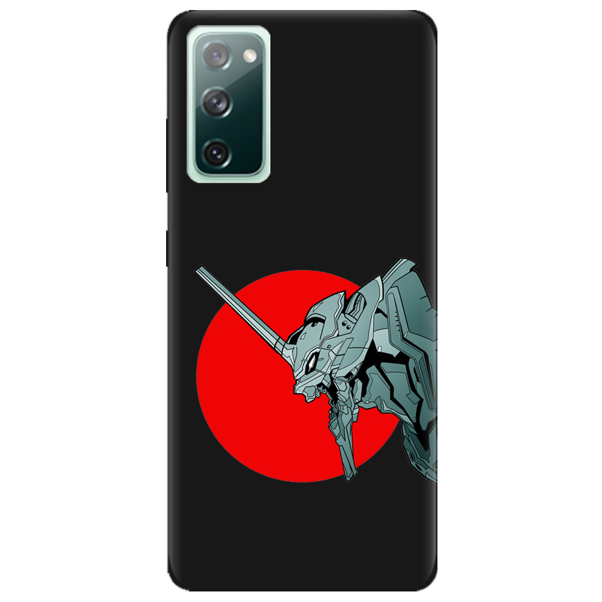 Чохол для Samsung Galaxy S20 FE чорний матовий soft touch Єва-02 – Evangelion - фото 1 - Чохли для телефонів