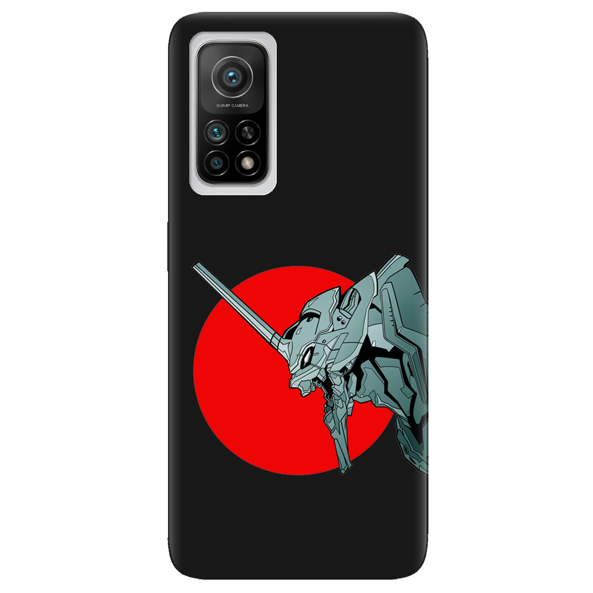 Чехол для Xiaomi Mi 10T/ Mi 10T Pro черный матовый soft touch Ева-02 – Evangelion - фото 1 Чехол для Xiaomi Mi 10T/ Mi 10T Pro черный матовый soft touch Ева-02 – Evangelion - фото 1 - Чехлы для телефонов
