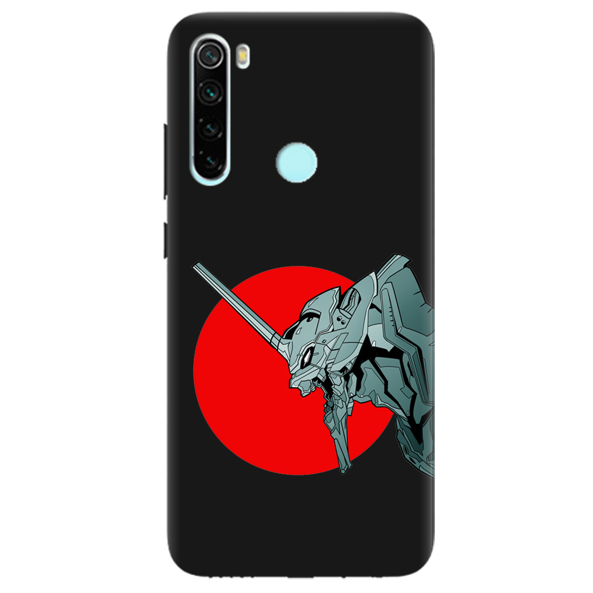 Чехол для Xiaomi Redmi Note 8T черный матовый soft touch Ева-02 – Evangelion - фото 1 - Чехлы для телефонов