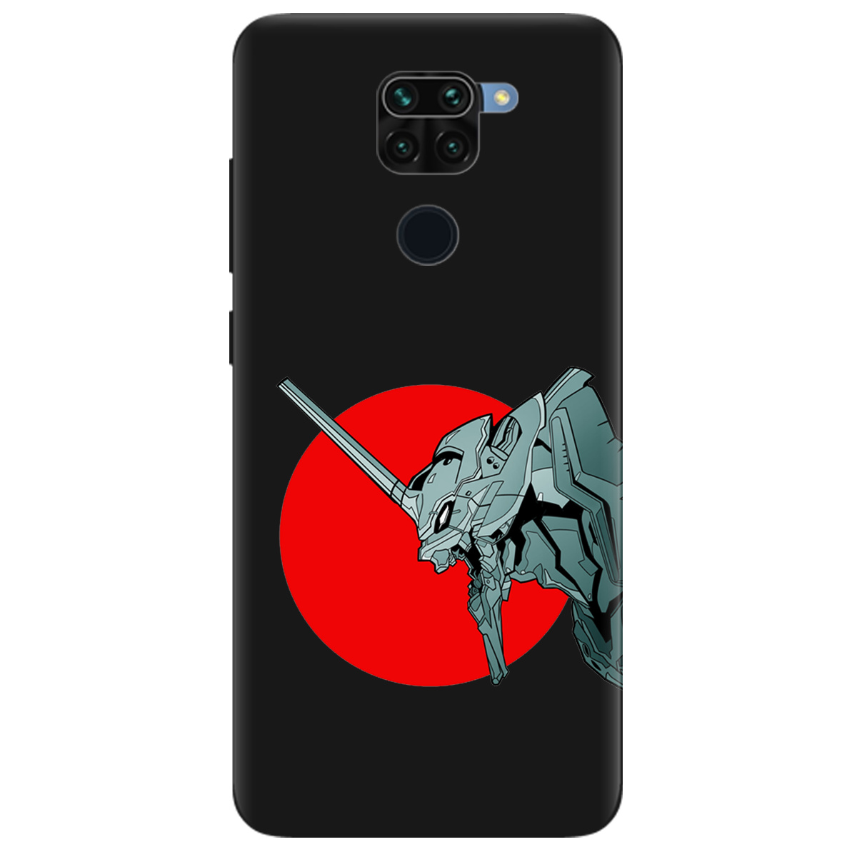 Чехол для Xiaomi Redmi Note 9 черный матовый soft touch Ева-02 – Evangelion - фото 1 Чехол для Xiaomi Redmi Note 9 черный матовый soft touch Ева-02 – Evangelion - фото 1 - Чехлы для телефонов