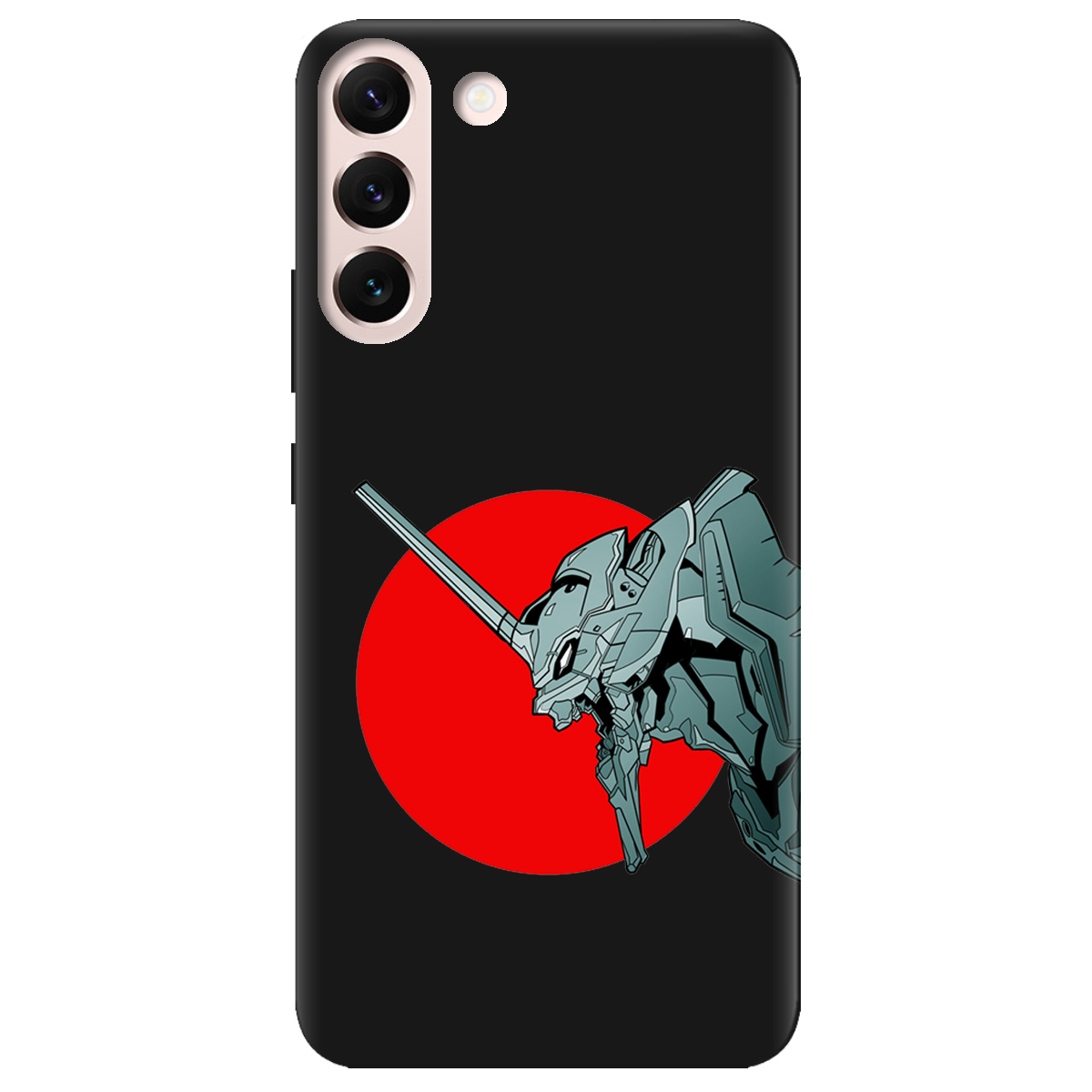 Чехол для Samsung Galaxy S22 черный матовый soft touch Ева-02 – Evangelion - фото 1 - Чехлы для телефонов