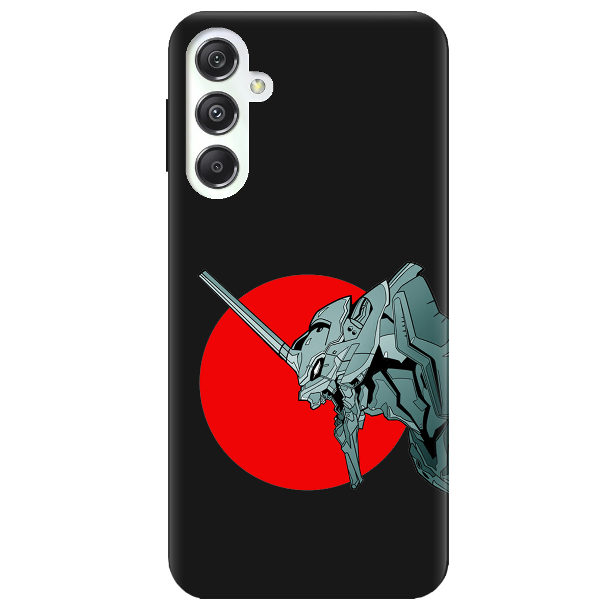 Чехол для Samsung Galaxy M34 5G черный матовый soft touch Ева-02 – Evangelion - фото 1 - Чехлы для телефонов