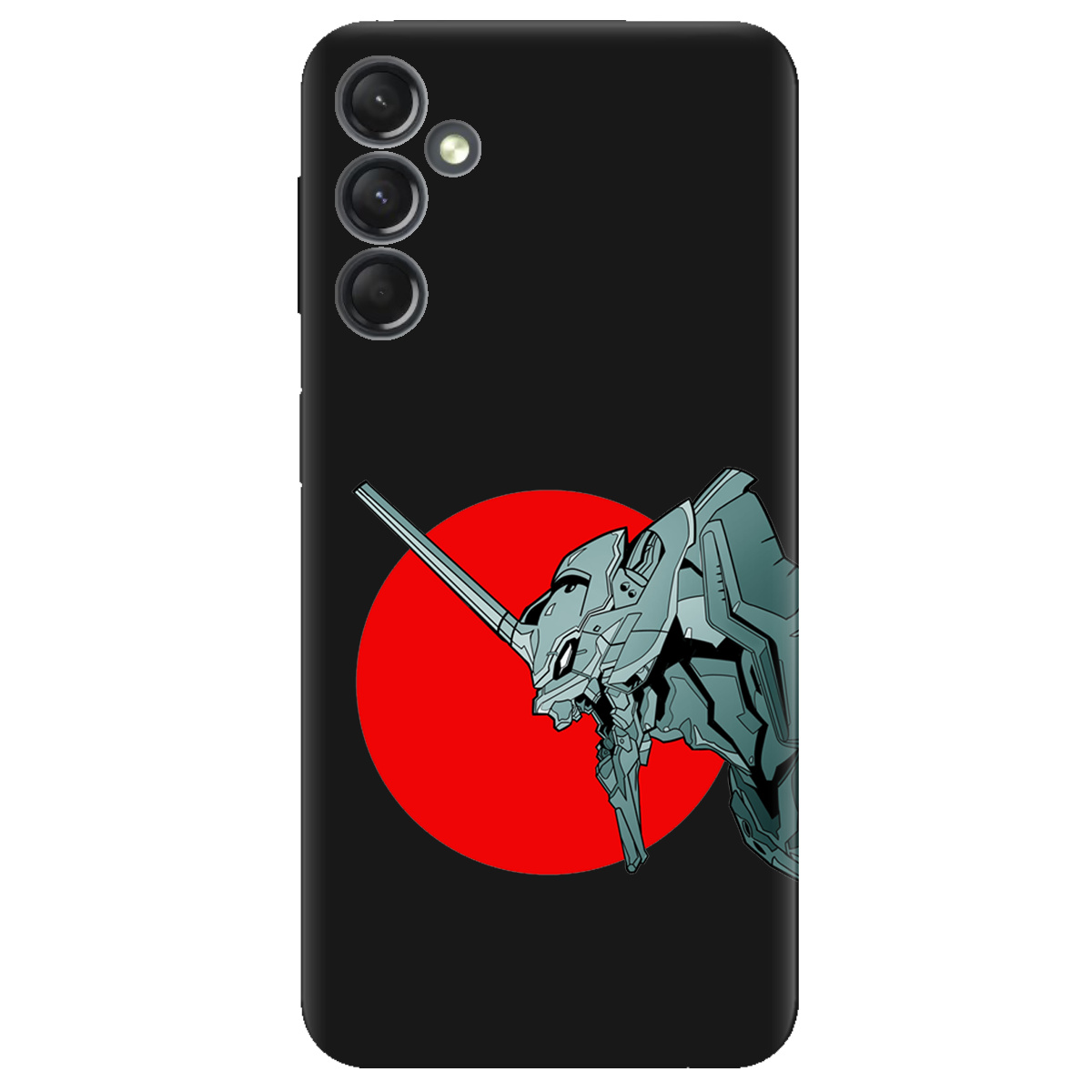 Чохол для Samsung Galaxy A25 чорний матовий soft touch Єва-02 – Evangelion - фото 1 - Чохли для телефонів