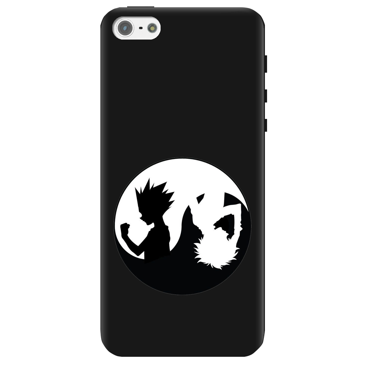 Чохол для Apple iPhone 5/5S чорний матовий soft touch Ying Yang Hunter x Hunter - фото 1 - Чохли для телефонів