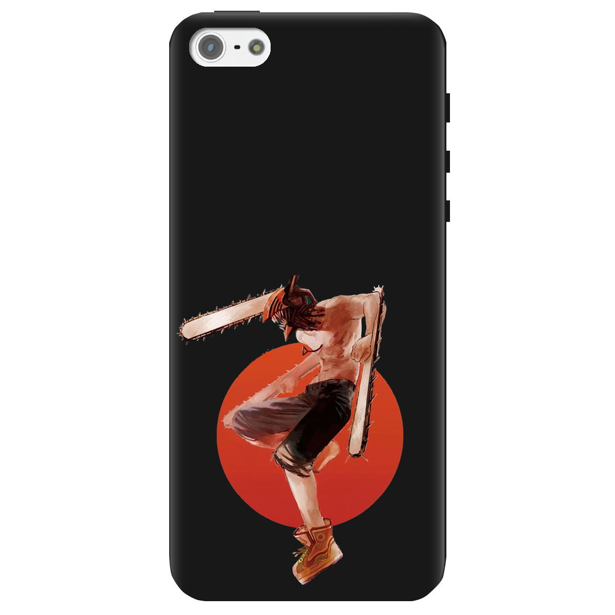 Чохол для Apple iPhone 5/5S чорний матовий soft touch Денджі - фото 1 - Чохли для телефонів