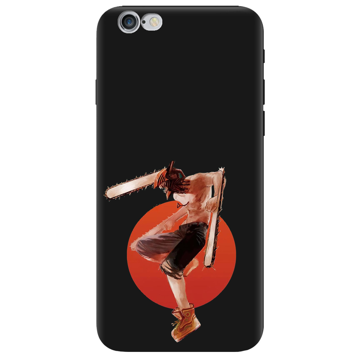 Чохол для Apple iPhone 6/6S чорний матовий soft touch Денджі - фото 1 - Чохли для телефонів