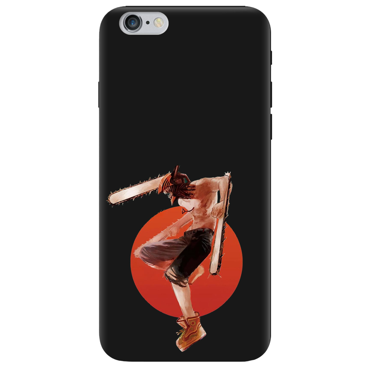 Чехол для Apple iPhone 6 Plus / 6S Plus черный матовый soft touch Денджі - фото 1 - Чехлы для телефонов