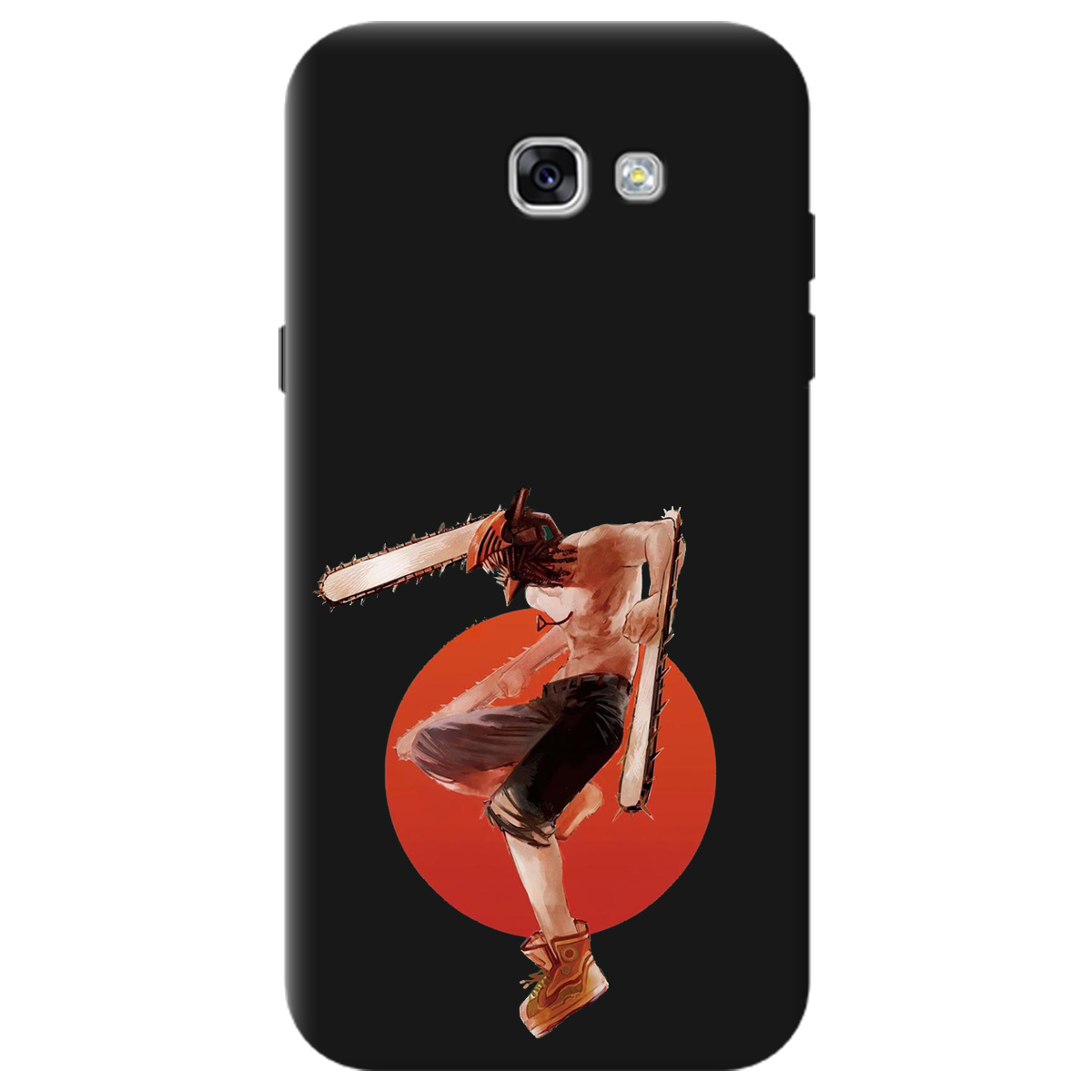 Чохол для Samsung Galaxy A7 2017 чорний матовий soft touch Денджі - фото 1 - Чохли для телефонів