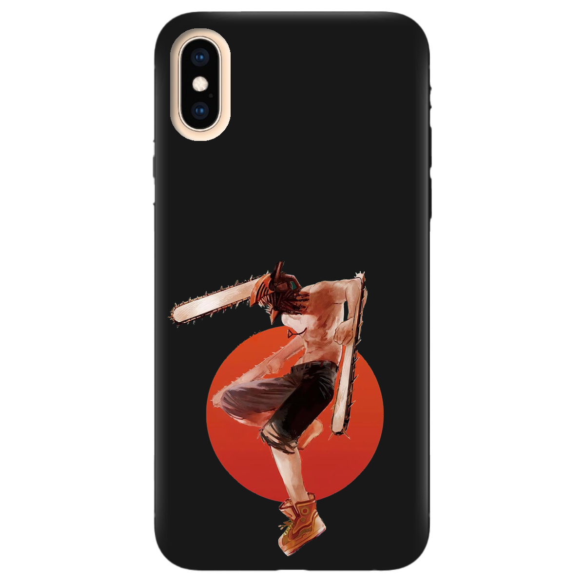 Чохол для Apple iPhone X чорний матовий soft touch Денджі - фото 1 - Чохли для телефонів