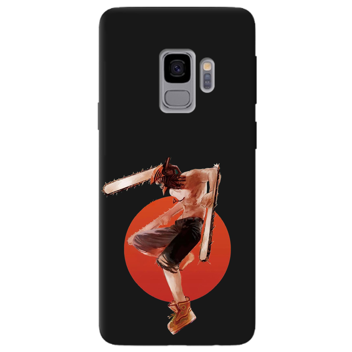 Чехол для Samsung Galaxy S9 черный матовый soft touch Денджі - фото 1 - Чехлы для телефонов