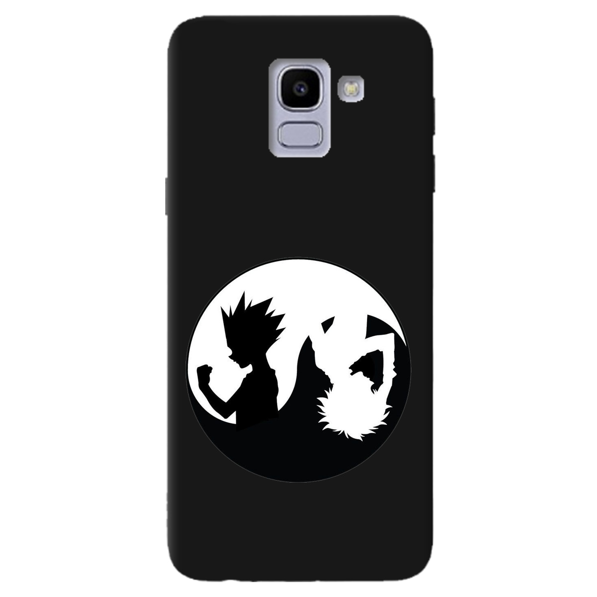 Чохол для Samsung Galaxy J6 2018 чорний матовий soft touch Ying Yang Hunter x Hunter - фото 1 - Чохли для телефонів