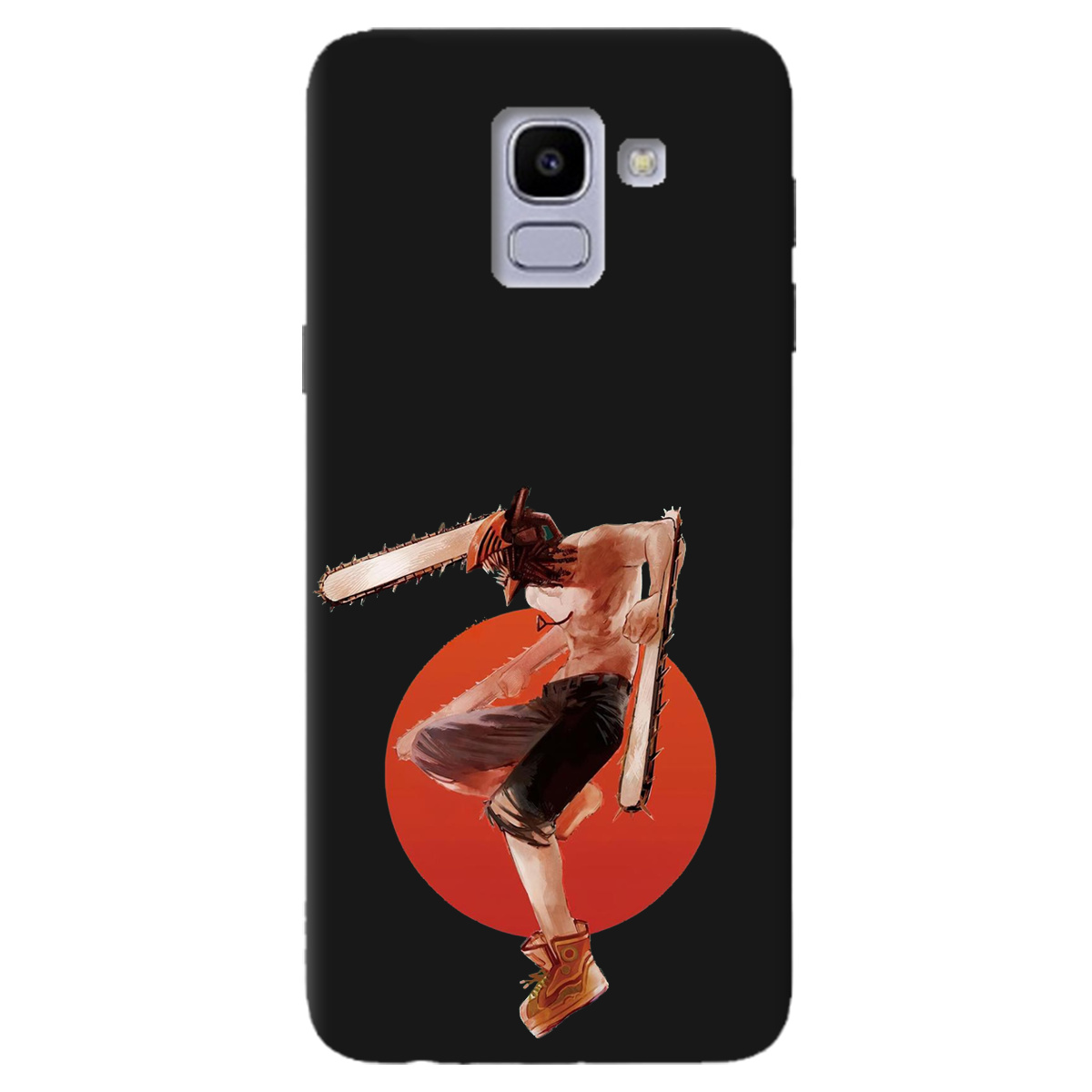 Чехол для Samsung Galaxy J6 2018 черный матовый soft touch Денджі - фото 1 - Чехлы для телефонов