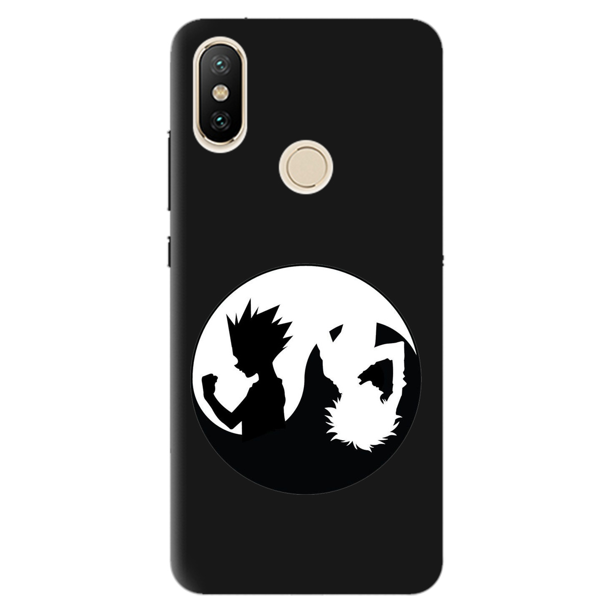 Чохол для Xiaomi Mi A2 Lite чорний матовий soft touch Ying Yang Hunter x Hunter - фото 1 Чохол для Xiaomi Mi A2 Lite чорний матовий soft touch Ying Yang Hunter x Hunter - фото 1 - Чохли для телефонів