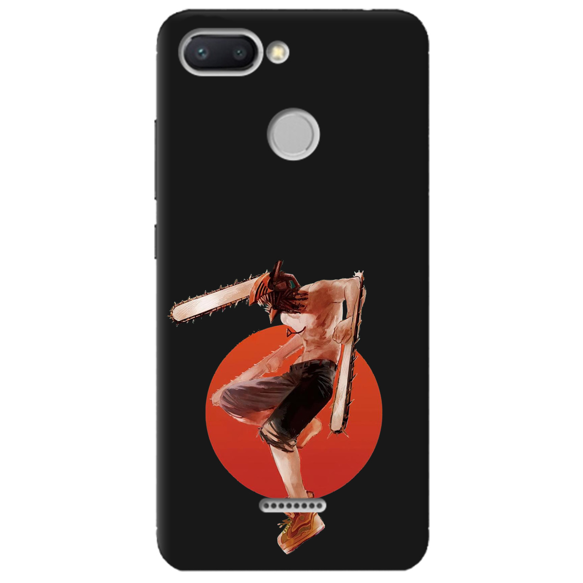 Чехол для Xiaomi Redmi 6 черный матовый soft touch Денджі - фото 1 - Чехлы для телефонов