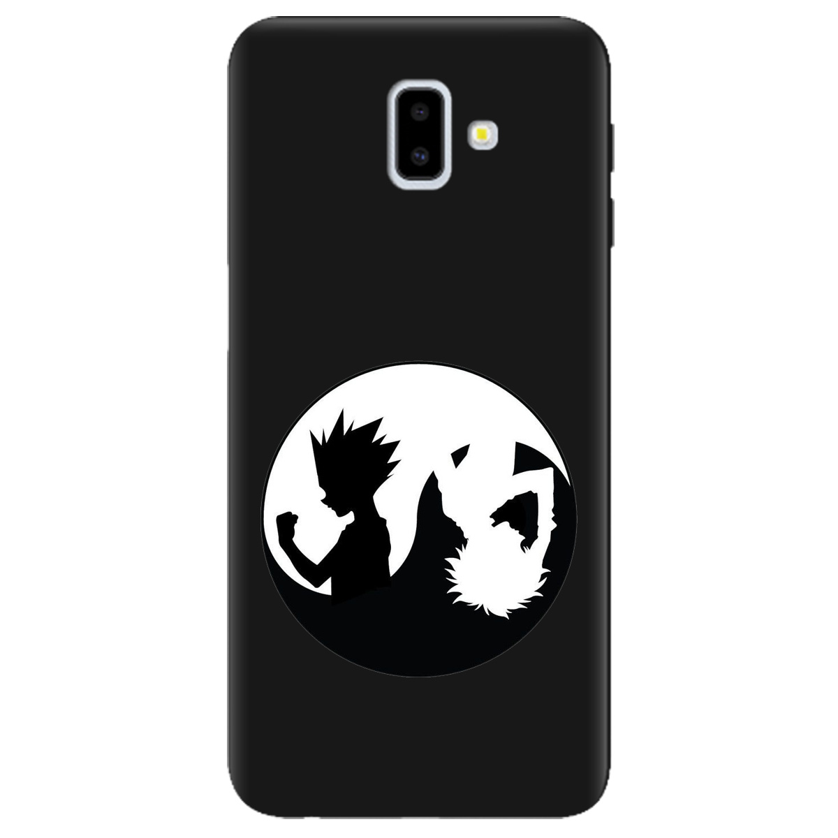 Чехол для Samsung Galaxy J6 Plus 2018 черный матовый soft touch Ying Yang Hunter x Hunter - фото 1 Чехол для Samsung Galaxy J6 Plus 2018 черный матовый soft touch Ying Yang Hunter x Hunter - фото 1 - Чехлы для телефонов