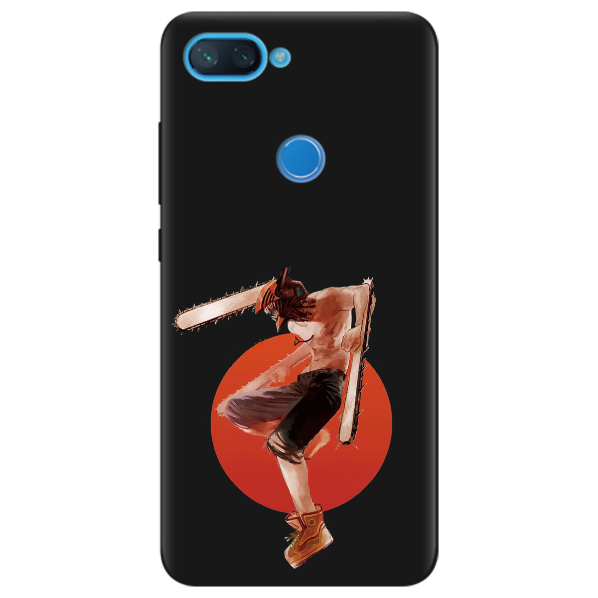 Чехол для Xiaomi Mi 8 Lite черный матовый soft touch Денджі - фото 1 - Чехлы для телефонов