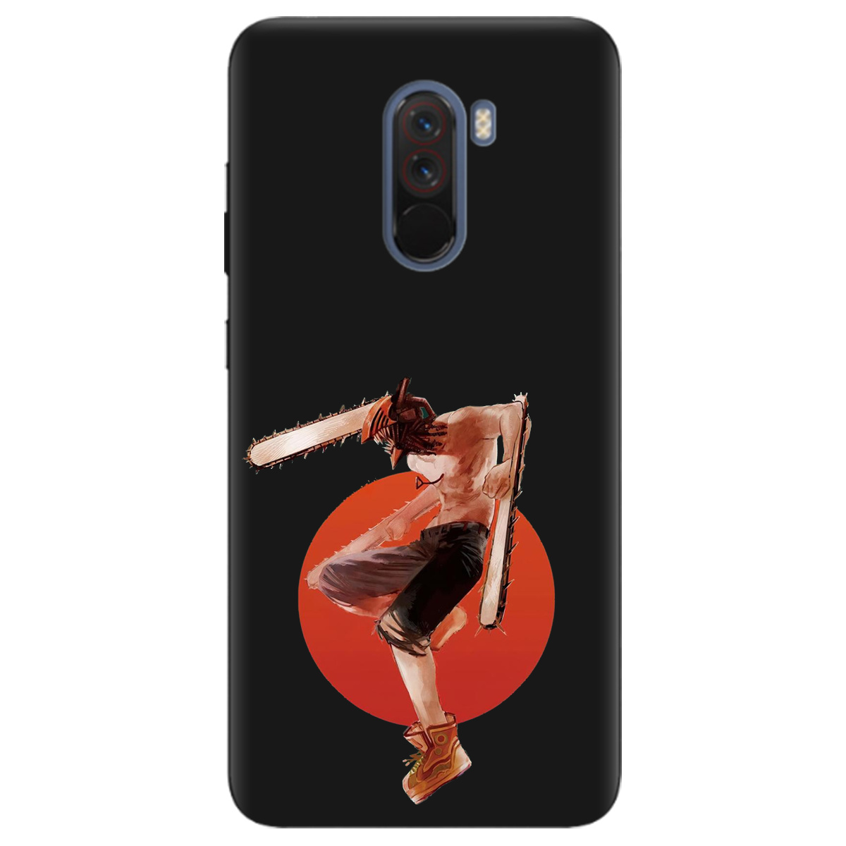 Чехол для Xiaomi Pocophone F1 черный матовый soft touch Денджі - фото 1 - Чехлы для телефонов