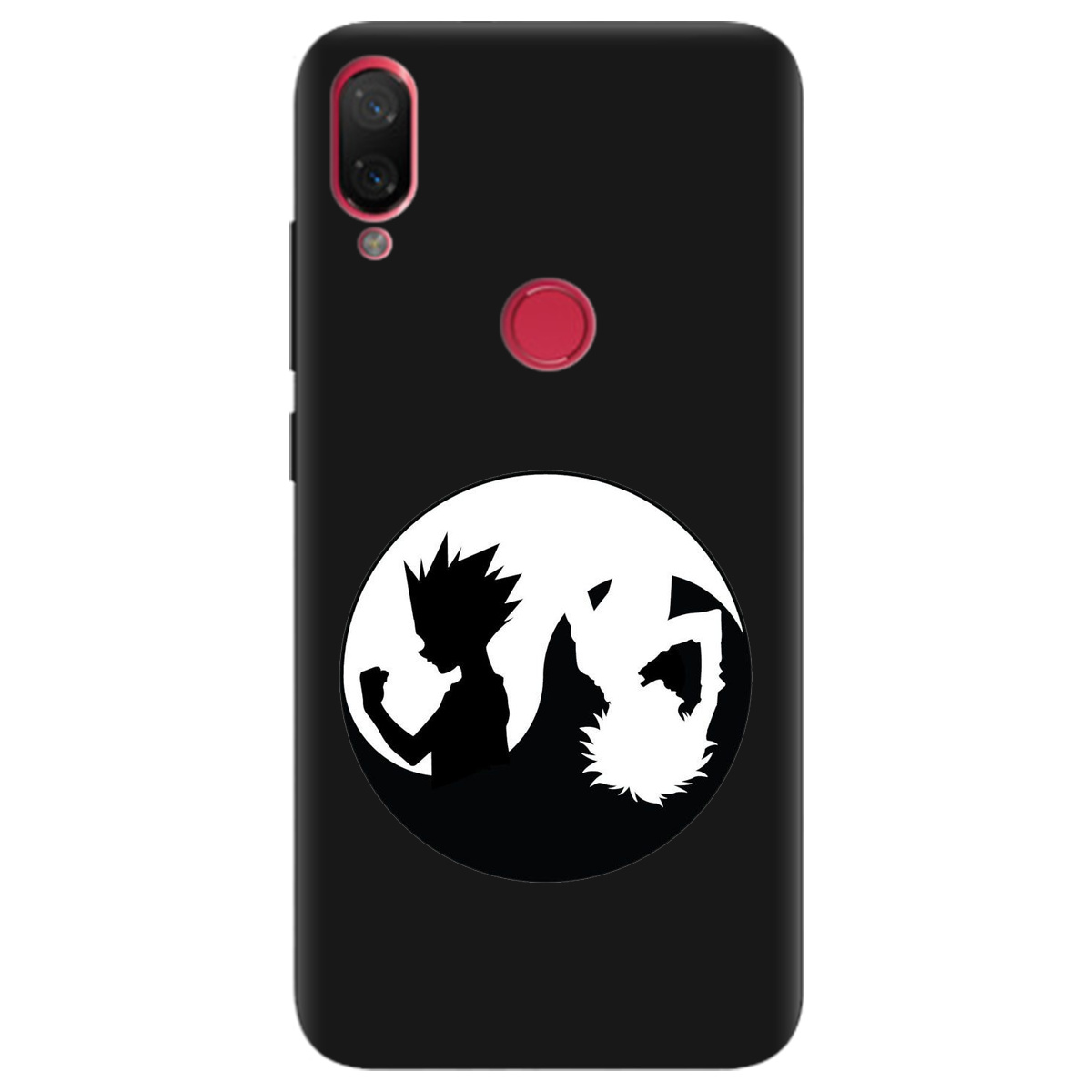 Чехол для Xiaomi Mi Play черный матовый soft touch Ying Yang Hunter x Hunter - фото 1 - Чехлы для телефонов