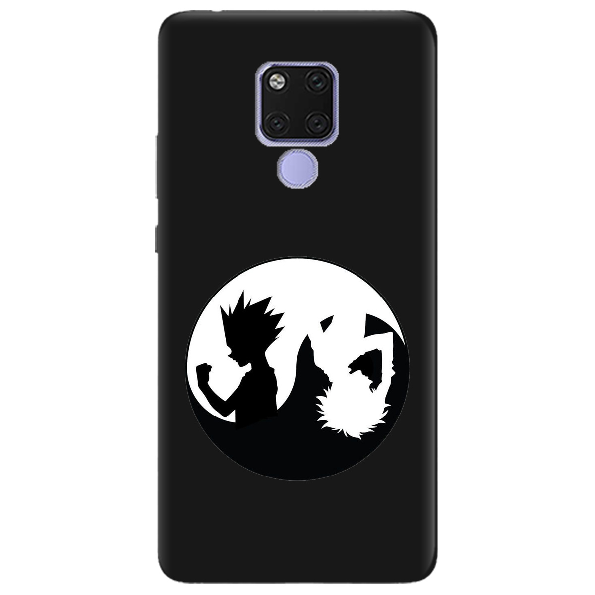 Чехол для Huawei Mate 20 черный матовый soft touch Ying Yang Hunter x Hunter - фото 1 - Чехлы для телефонов