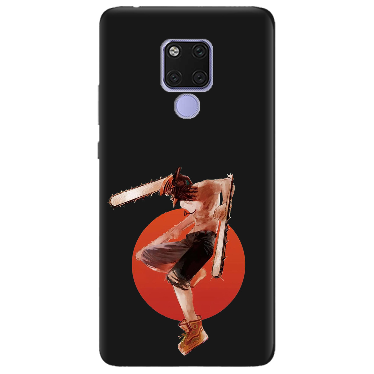 Чехол для Huawei Mate 20 черный матовый soft touch Денджі - фото 1 - Чехлы для телефонов