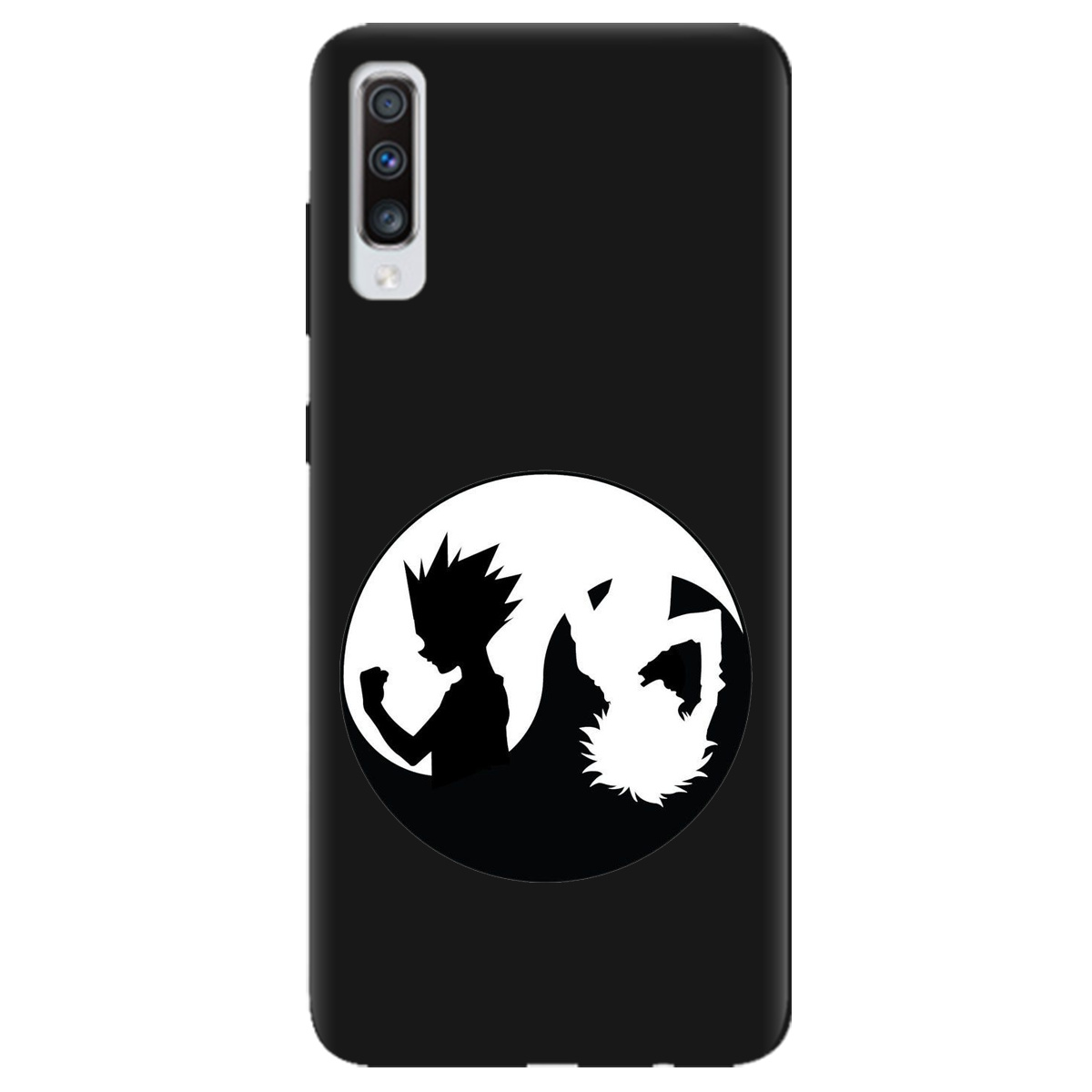Чохол для Samsung Galaxy A70 чорний матовий soft touch Ying Yang Hunter x Hunter - фото 1 - Чохли для телефонів