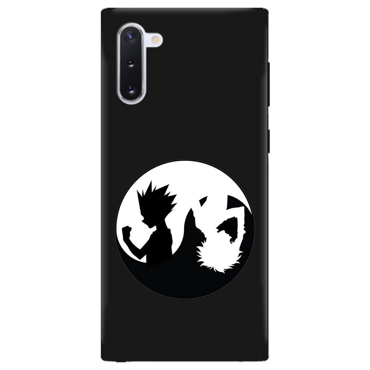 Чохол для Samsung Galaxy Note 10 чорний матовий soft touch Ying Yang Hunter x Hunter - фото 1 - Чохли для телефонів