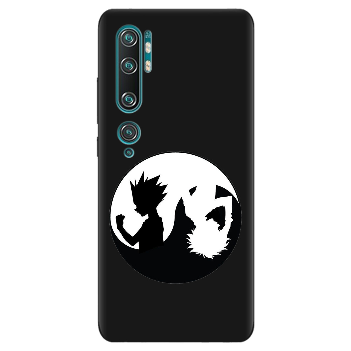 Чохол для Xiaomi Mi Note 10 чорний матовий soft touch Ying Yang Hunter x Hunter - фото 1 - Чохли для телефонів
