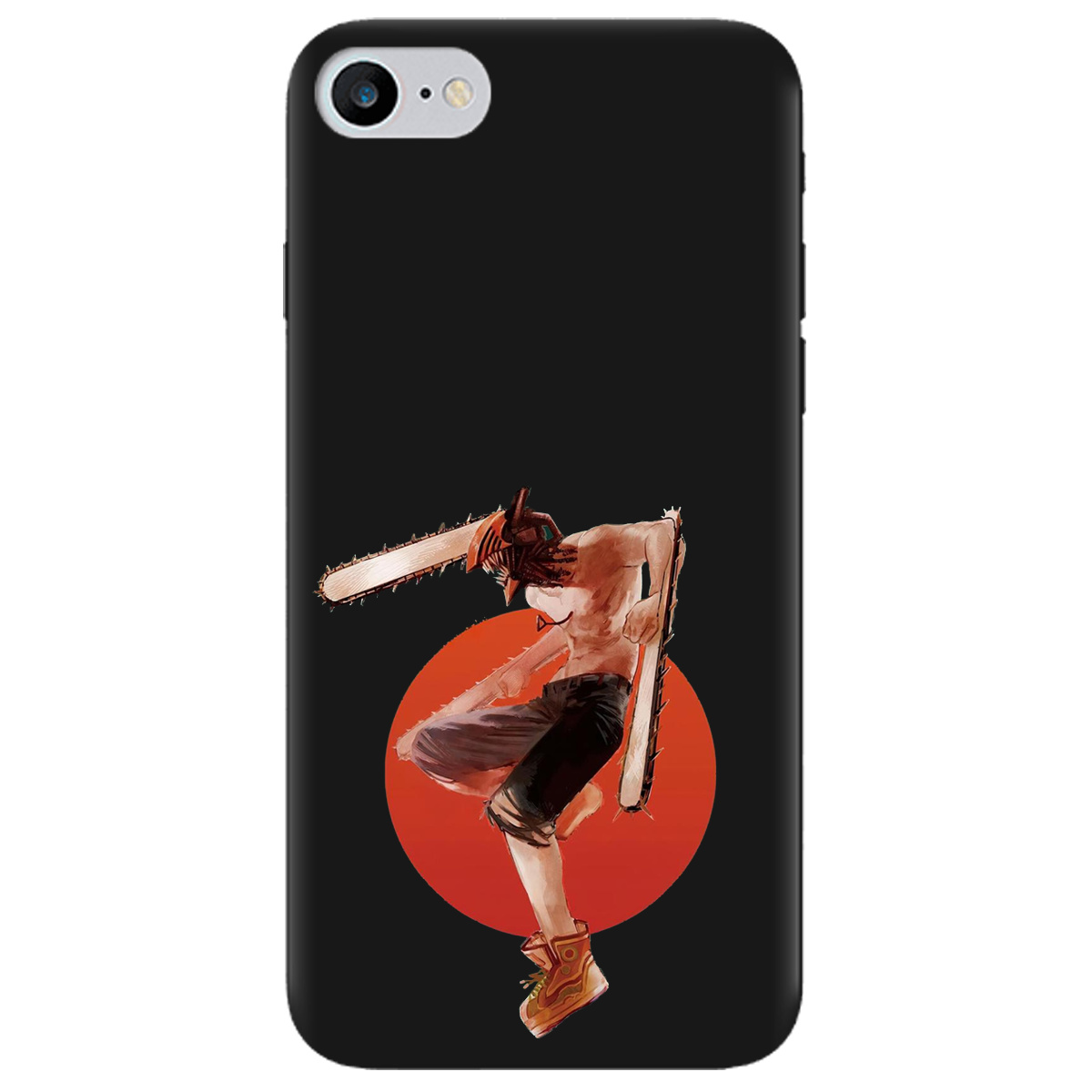 Чехол для Apple iPhone SE 2020 черный матовый soft touch Денджі - фото 1 - Чехлы для телефонов