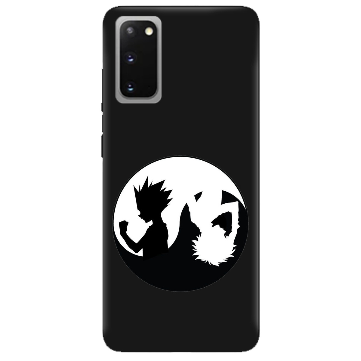 Чехол для Samsung Galaxy S20 черный матовый soft touch Ying Yang Hunter x Hunter - фото 1 - Чехлы для телефонов